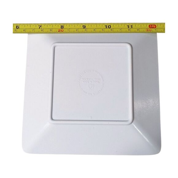 Vintage Set of 6 Melamine Ware Purple Daisy Dessert Plates 6" Square - Picture 4 of 5